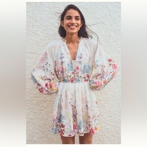 Anthropologie Let Me Be V-Neck A-Line Mini Dress